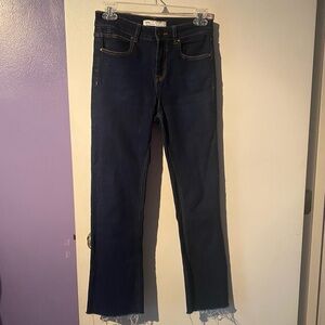 Zara Women Deep Indigo Straight Leg Jeans Z1975 Denim